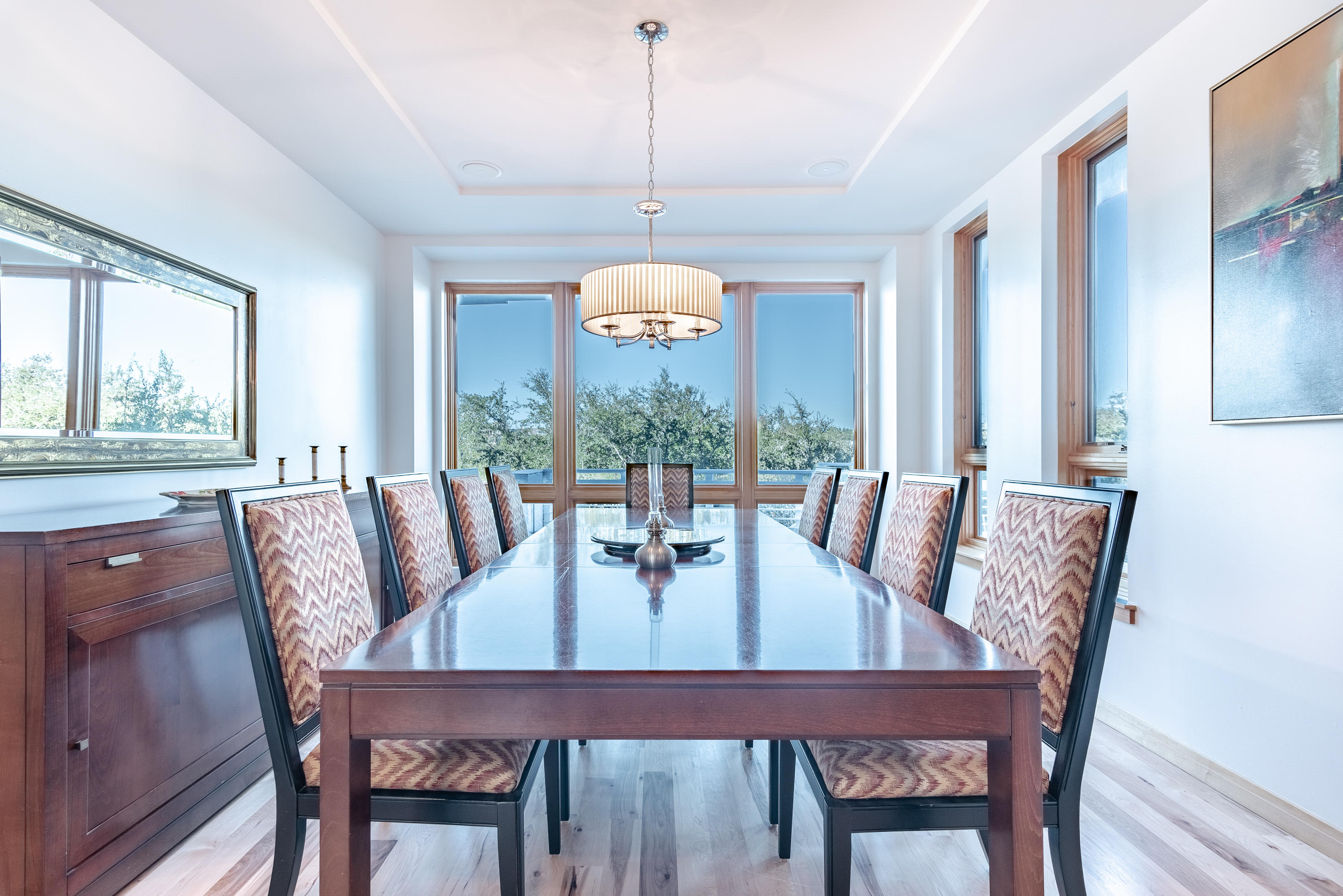 52 Camp Creek Point Inlet Beach, FL 32461 - Photo 21 of 74 a dining room with furniture a chandelier and wooden floor