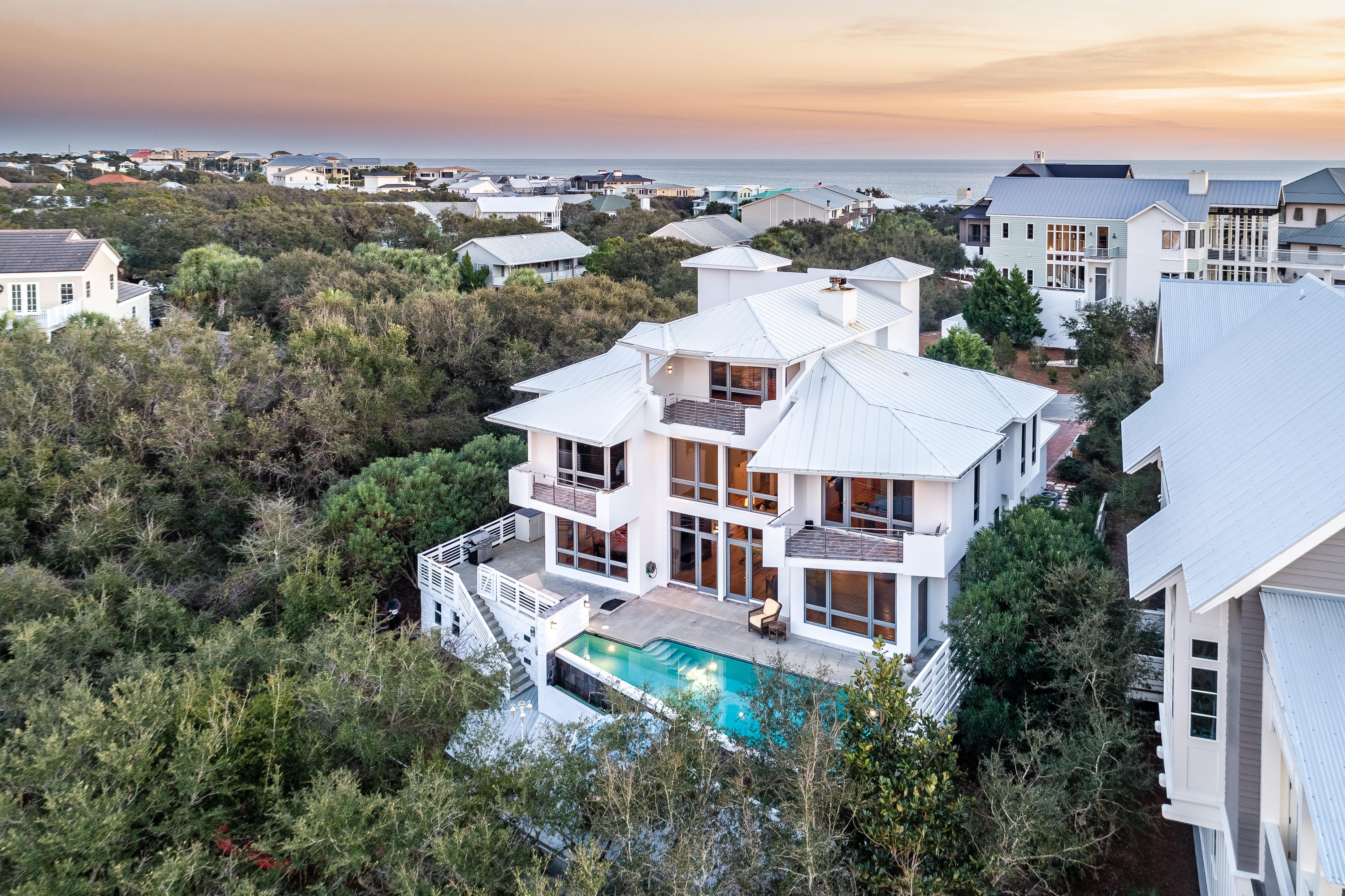 52 Camp Creek Point Inlet Beach, FL 32461 - Photo 58 of 74 an aerial view of a house with a big yard