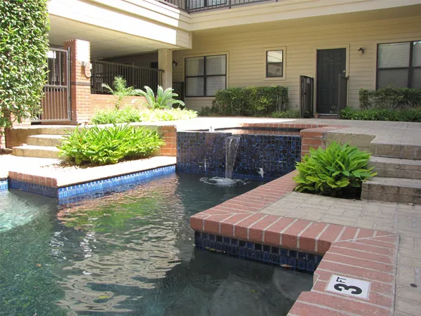 a outdoor space with lots of green space