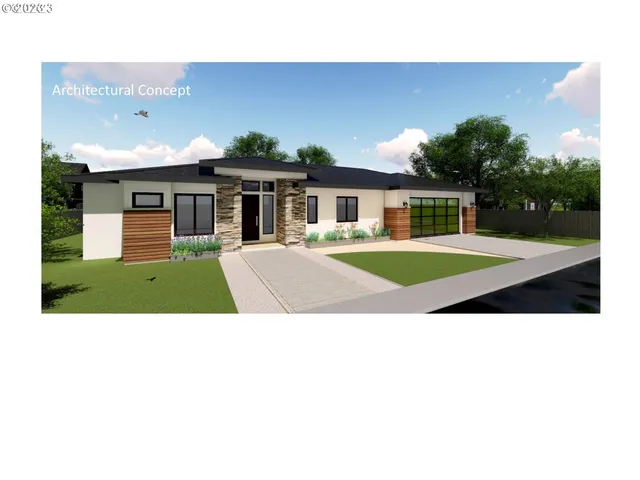 a view of a house with a backyard