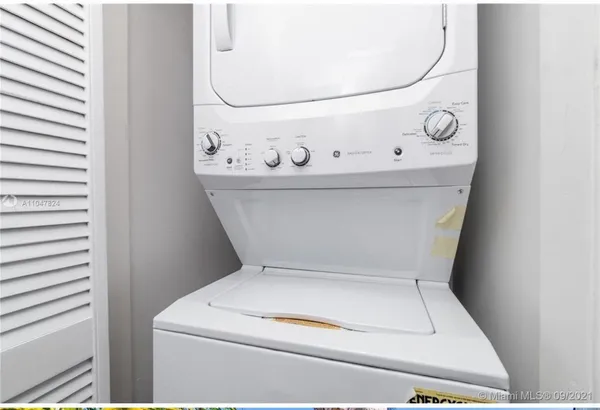 a close up view of washer and dryer