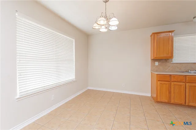 a view of a livingroom with a chandelier