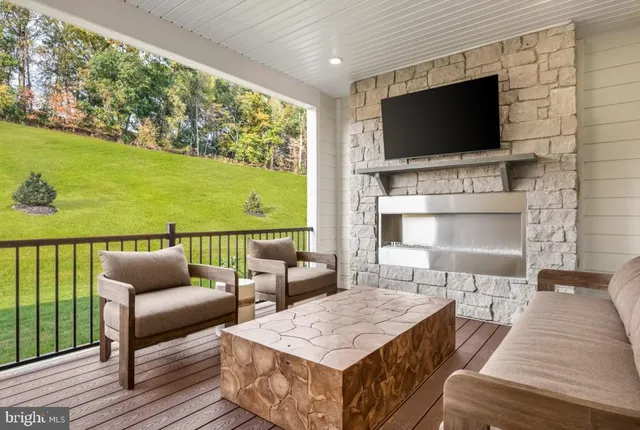 a outdoor space with furniture