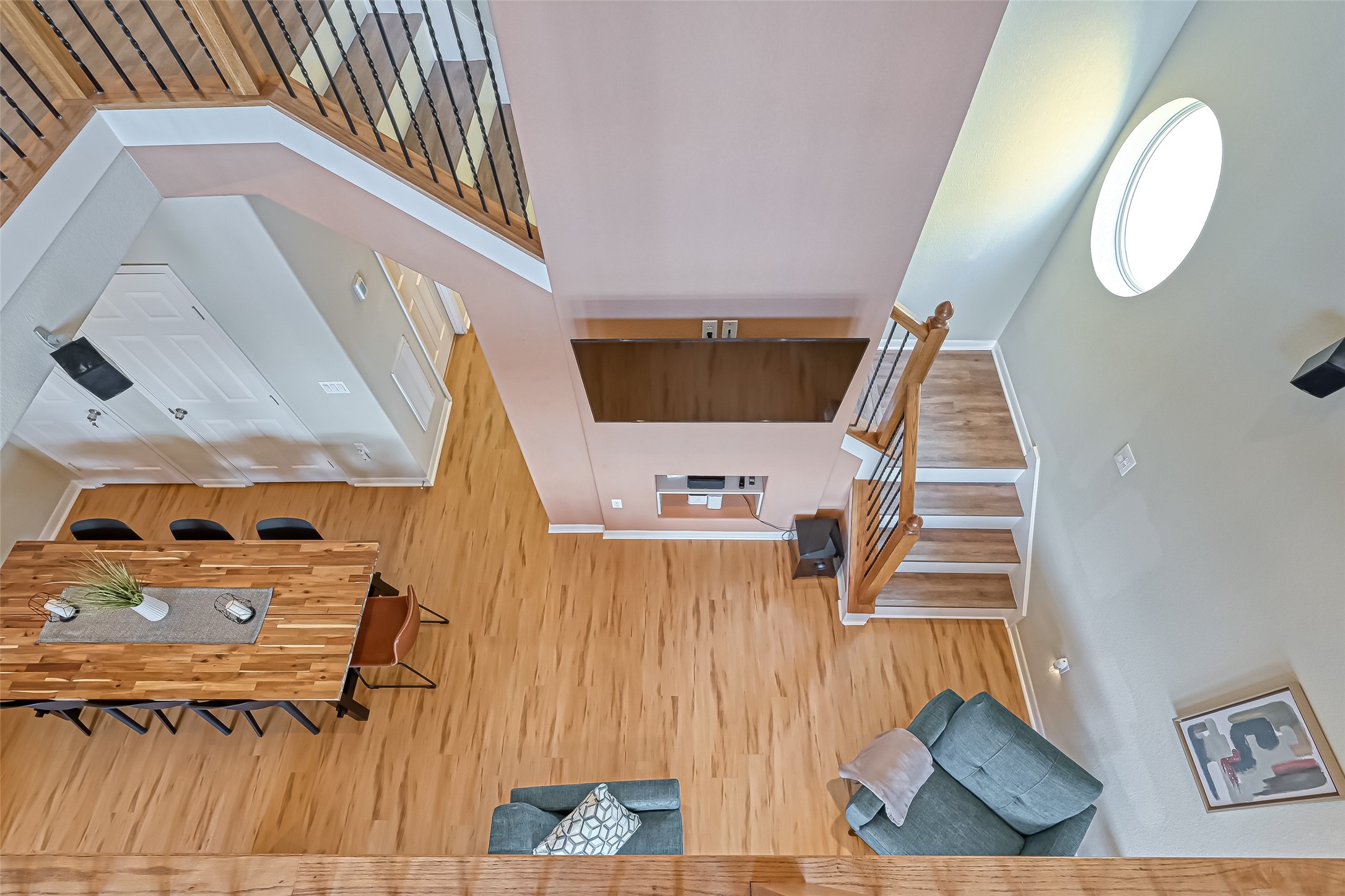 2102 Todville Road, Unit 9 Seabrook, TX 77586 - Photo 30 of 34 a view of a livingroom with furniture and stairs