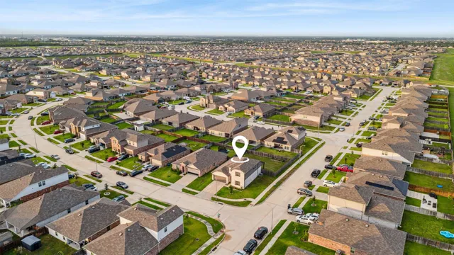 an aerial view of a city