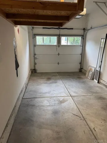 a view of a garage