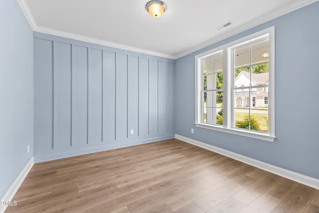 an empty room with a window