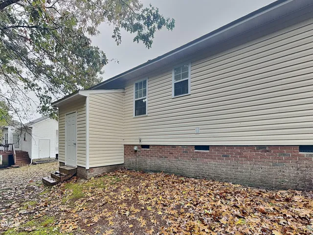 a backyard of a house