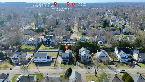 an aerial view of multiple house