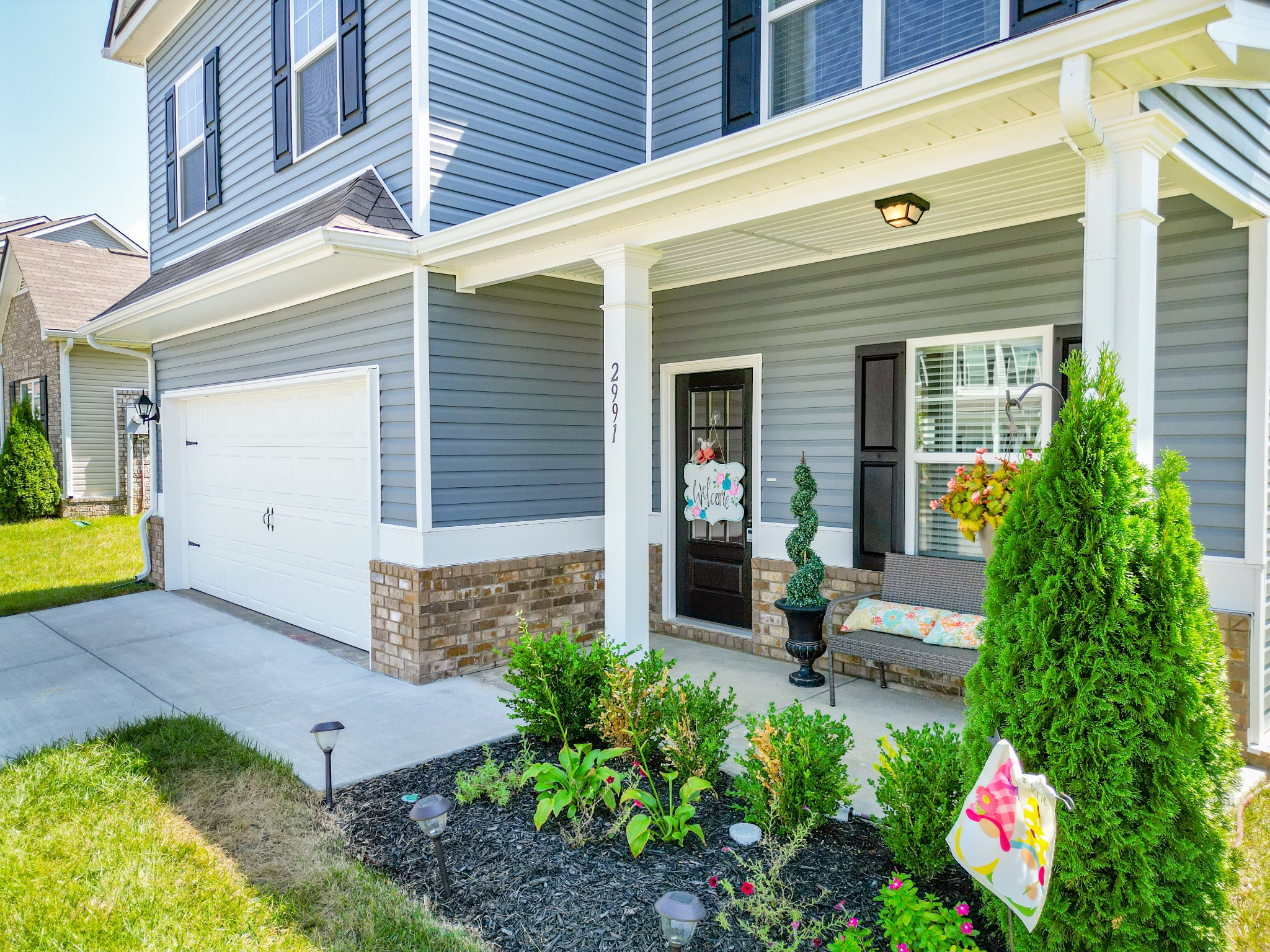 a view of a house with patio