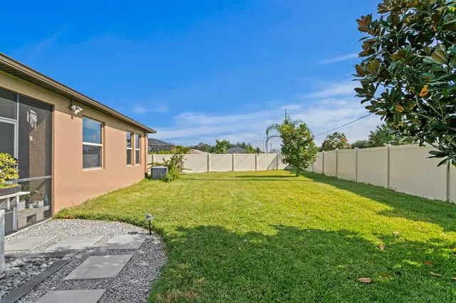 a backyard of a house