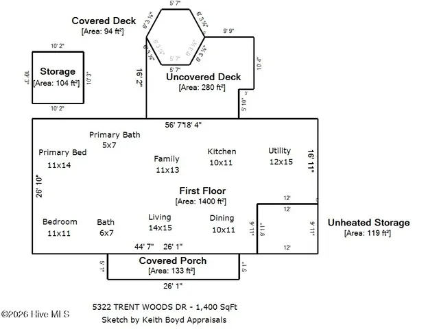 $295,000 | 5322 Trent Woods Drive, Trent Woods, NC 28562