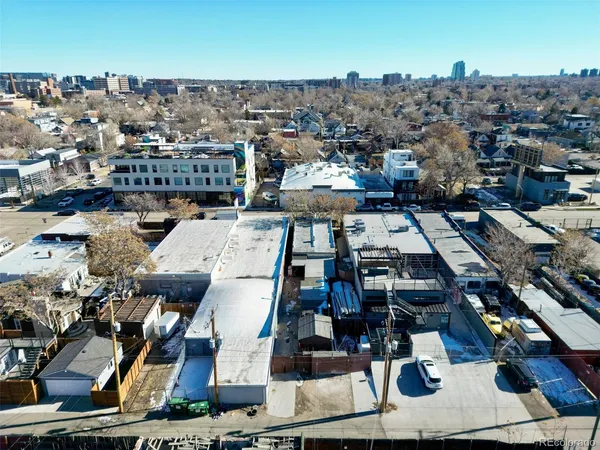 an aerial view of a city