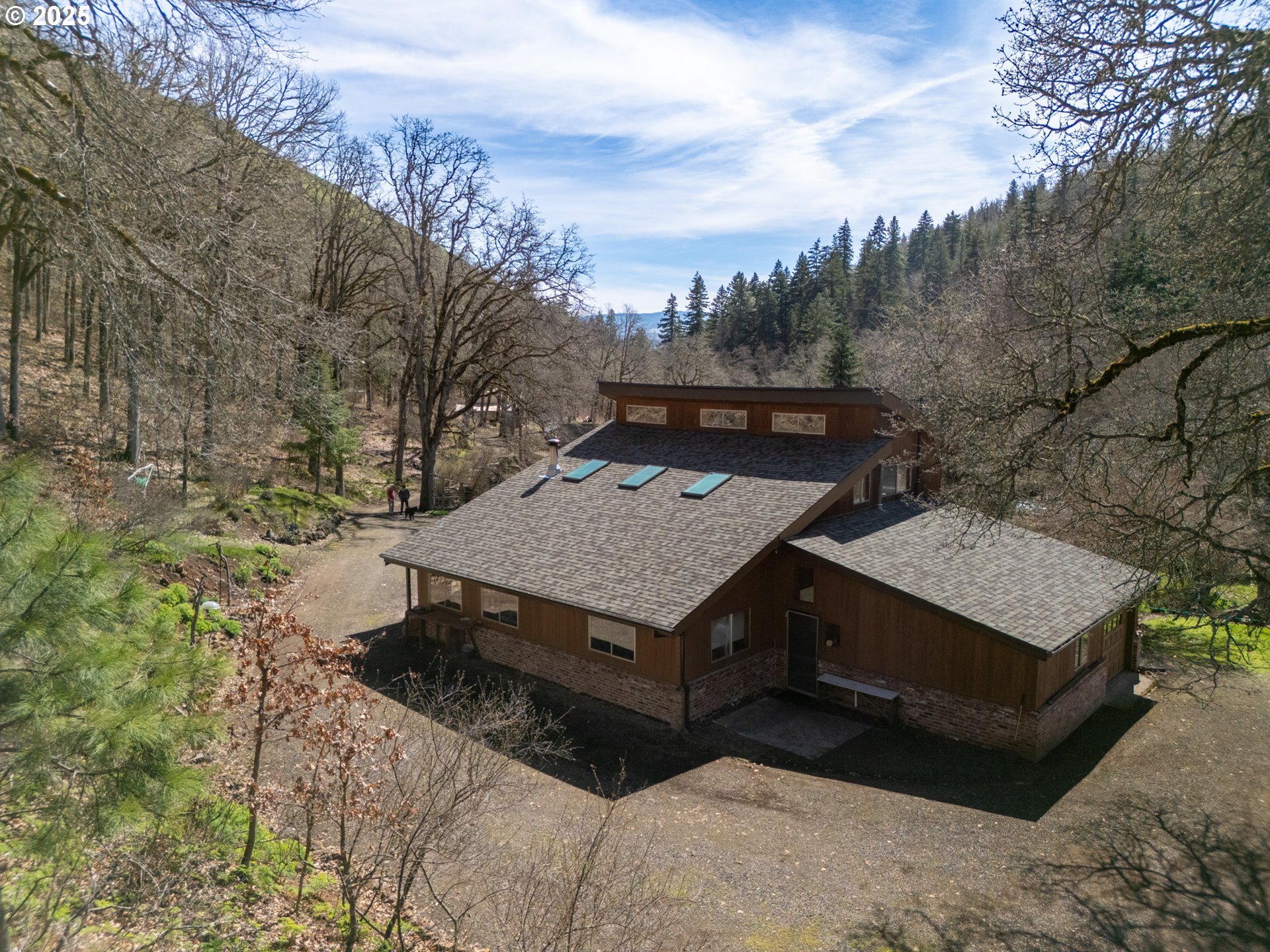 a view of a terrace with a bench