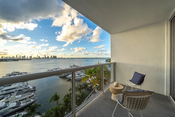 a view of an ocean from a balcony