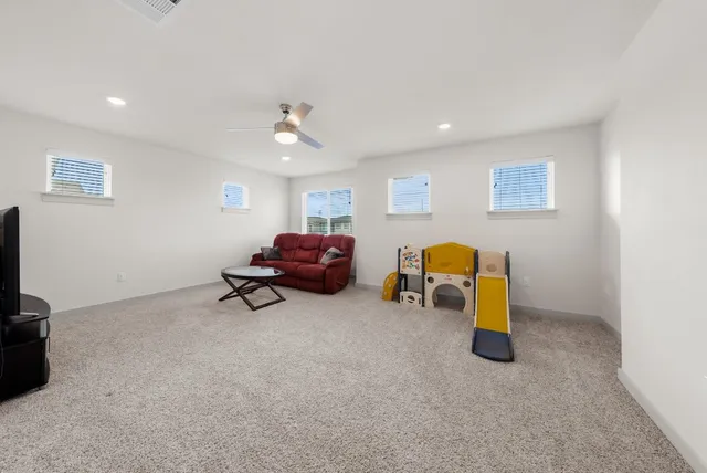 a view of a room with rack on the wall