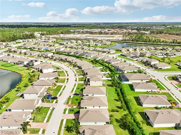 an aerial view of residential building with outdoor space