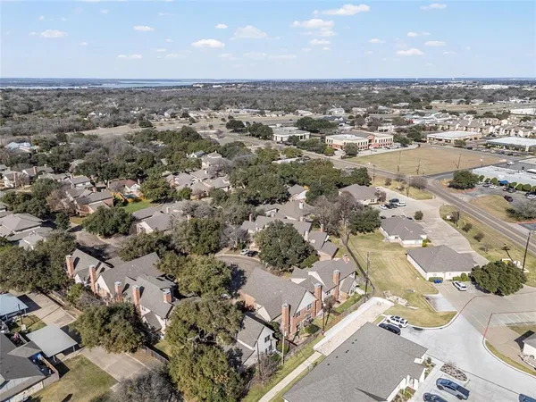 an aerial view of multiple house