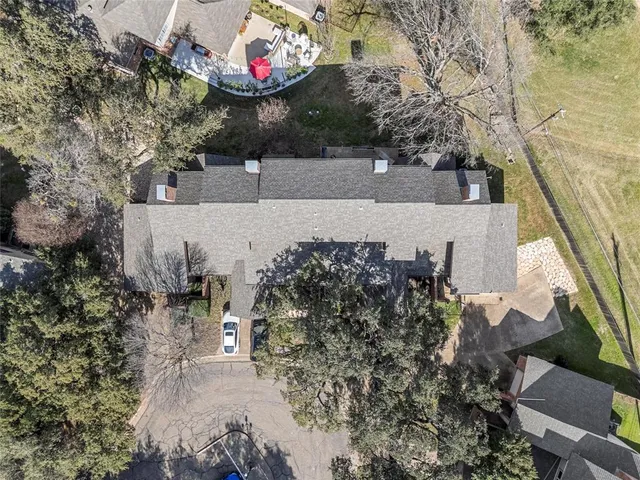 an aerial view of multiple house
