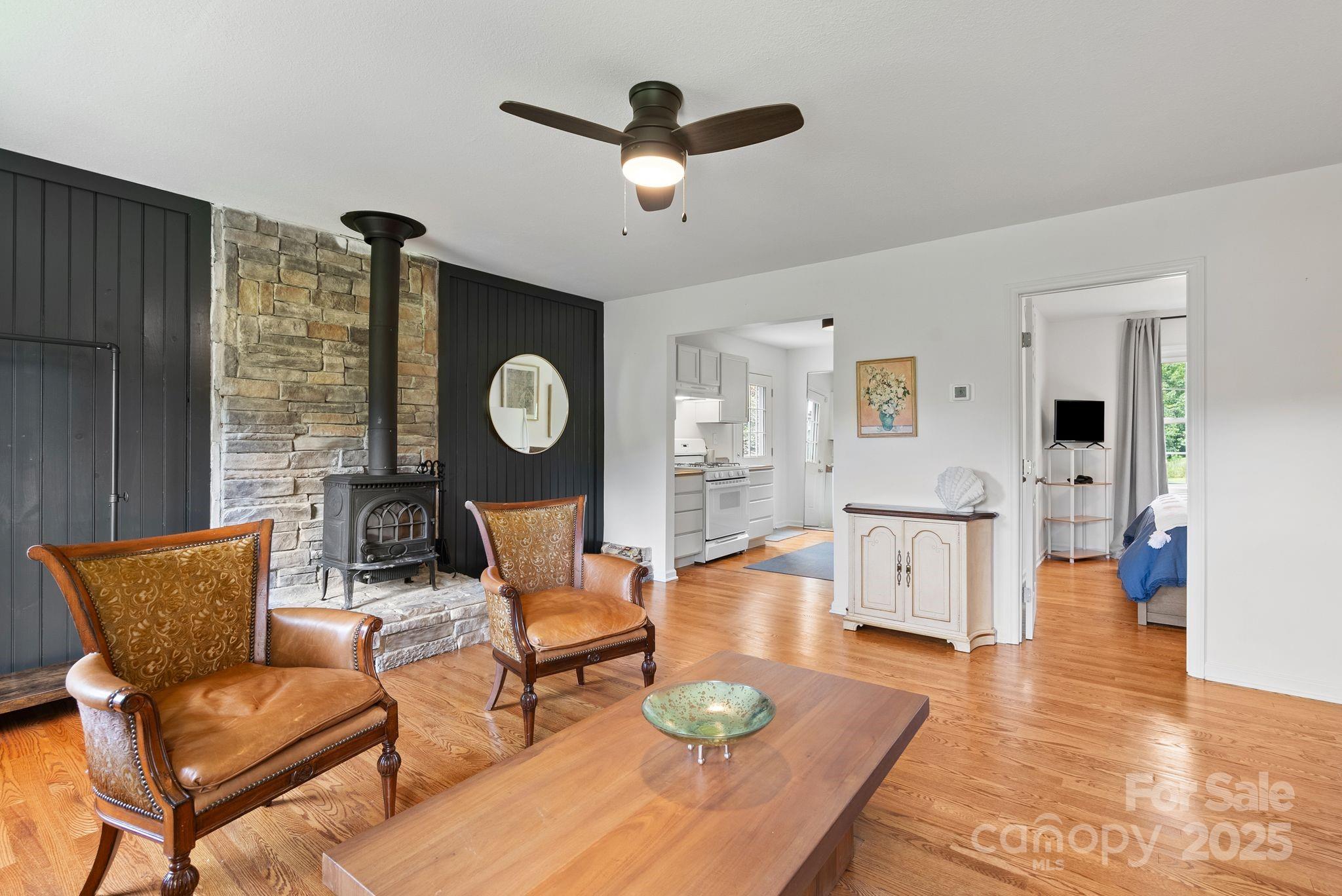 6 Sayles Town Road Fairview, NC 28730 - Photo 28 of 43 a living room with furniture and kitchen view