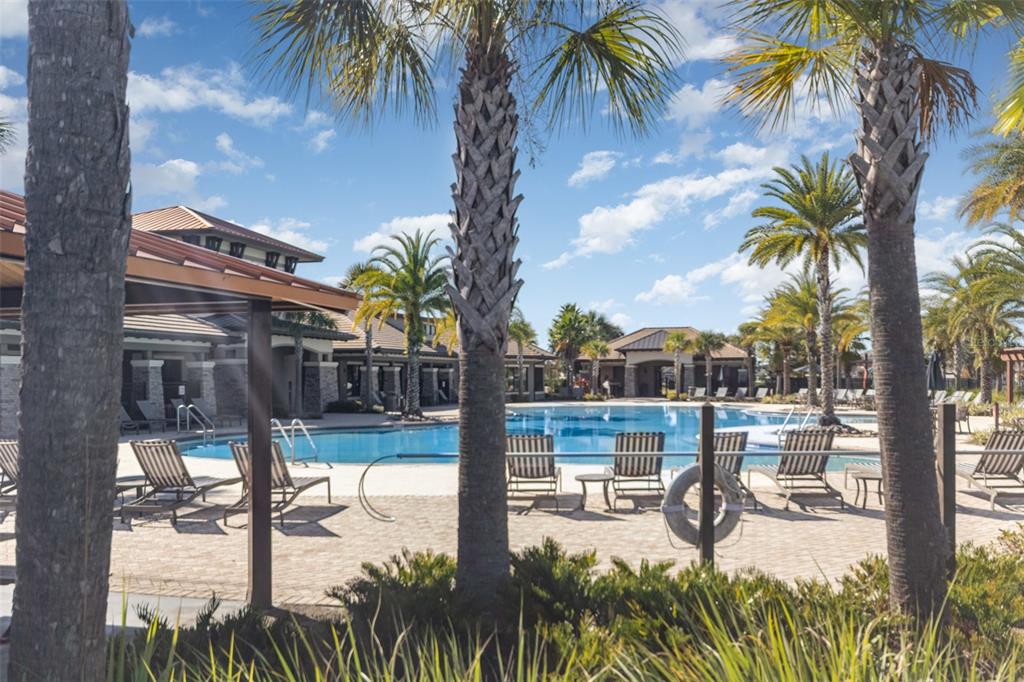 2461 Avian Loop Kissimmee, FL 34741 - Photo 32 of 36 a view of a swimming pool with a table and chairs