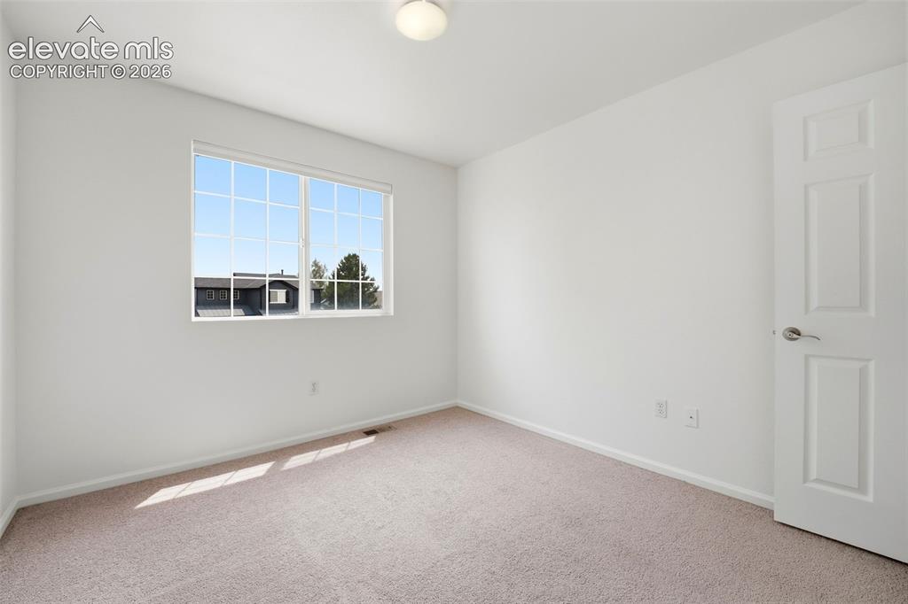 7904 Coffee Road Peyton, CO 80831 - Photo 29 of 48 Bright room featuring a large window with white muntins, neutral carpet flooring, and a white paneled door
