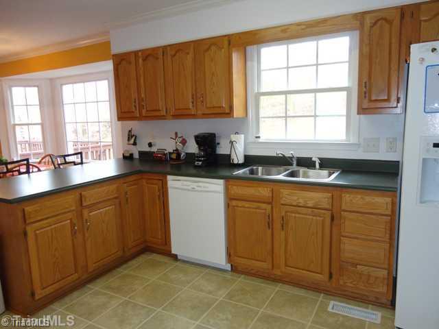 175 Creekside Ridge Drive High Point, NC 27265 - Photo 6 of 16 Kitchen. Open kitchen with view of backyard and exit into Deck.