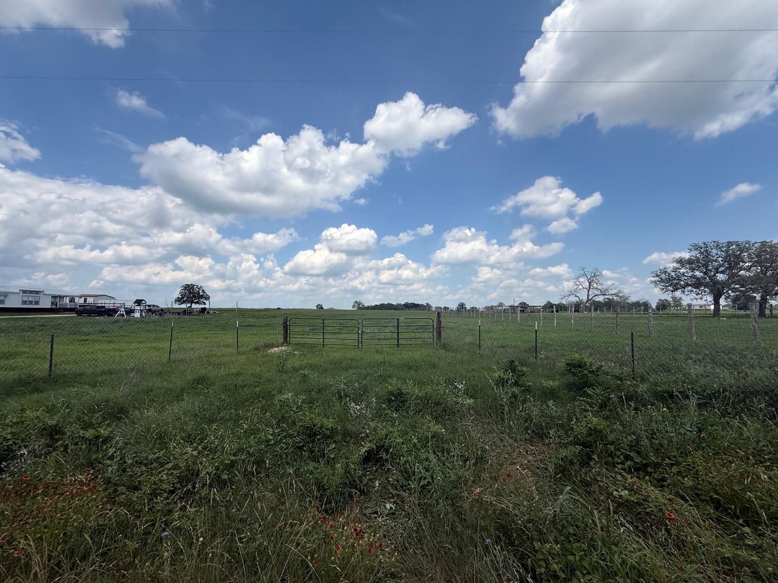 5309 Tenney Creek Road Luling, TX 78648 - Photo 6 of 10 A spacious, verdant lot awaits your vision, bordered by a sturdy fence and accented by mature trees.