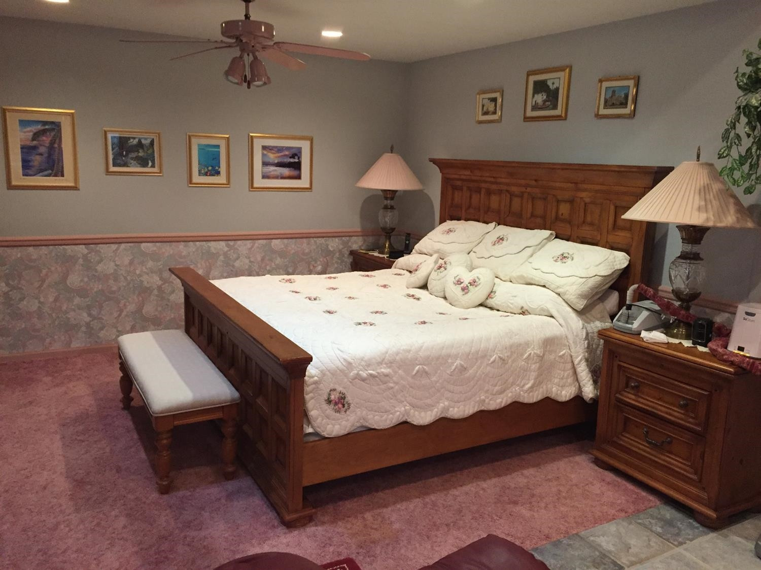 133-39 West Ridge Road Gary, IN 46408 - Photo 12 of 25 a bedroom with a bed and a lamp on table
