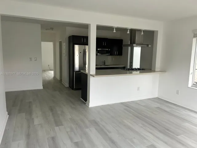 wooden floor in a kitchen