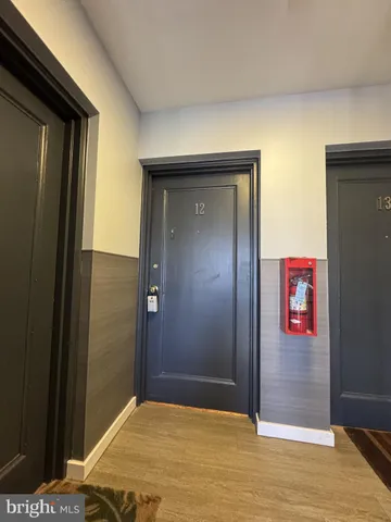 a view of an front door