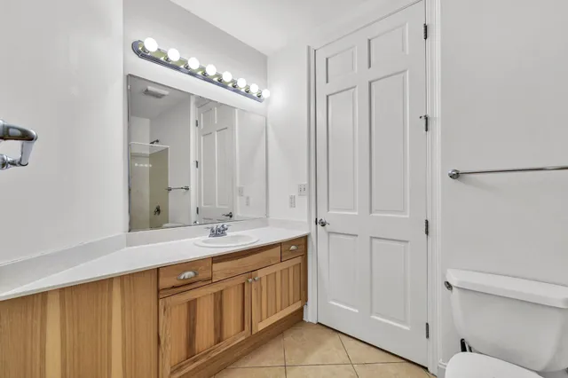 a view of a lake with a big yard