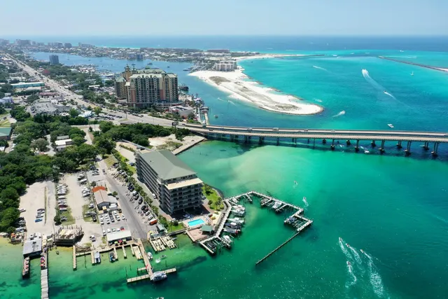 a view of a lake from a yard