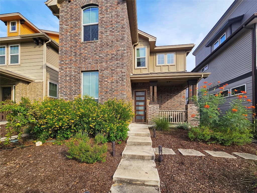 a front view of a house