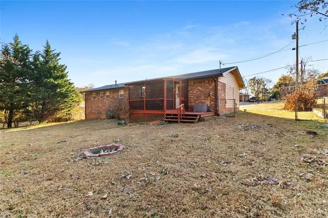 a view of a backyard with a garden