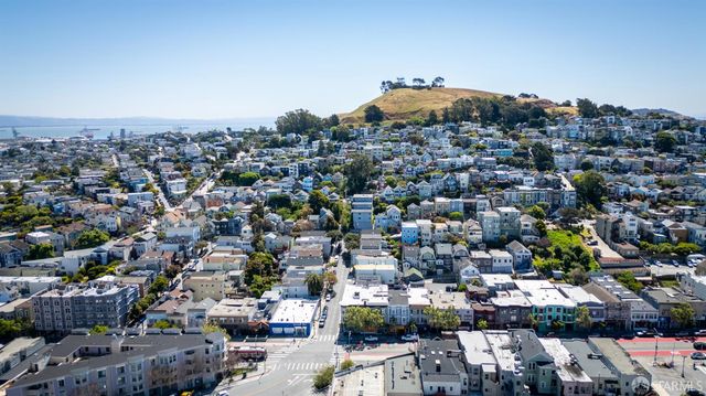 an aerial view of a city