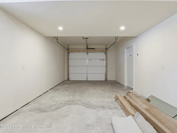 a view of room and garage
