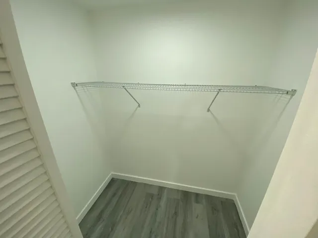 a view of a walk in closet