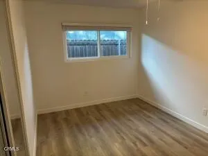 an empty room with a window