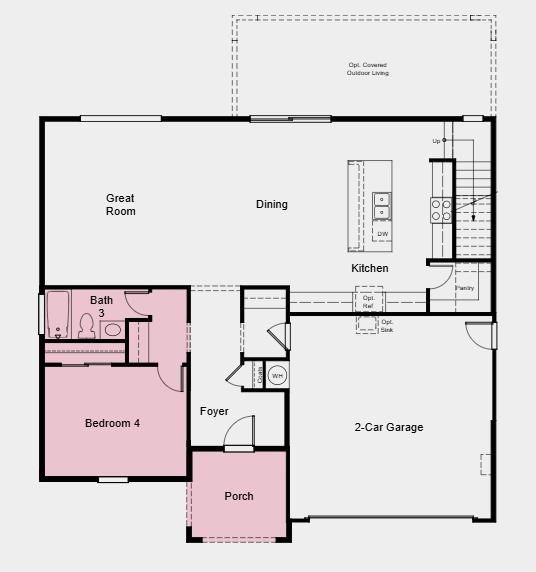 7855 Yellow Cups Way Sacramento, CA 95829 - Photo 2 of 4 Additional Highlights Include: Downstairs bedroom in place of study and full bathroom in place of powder room.
