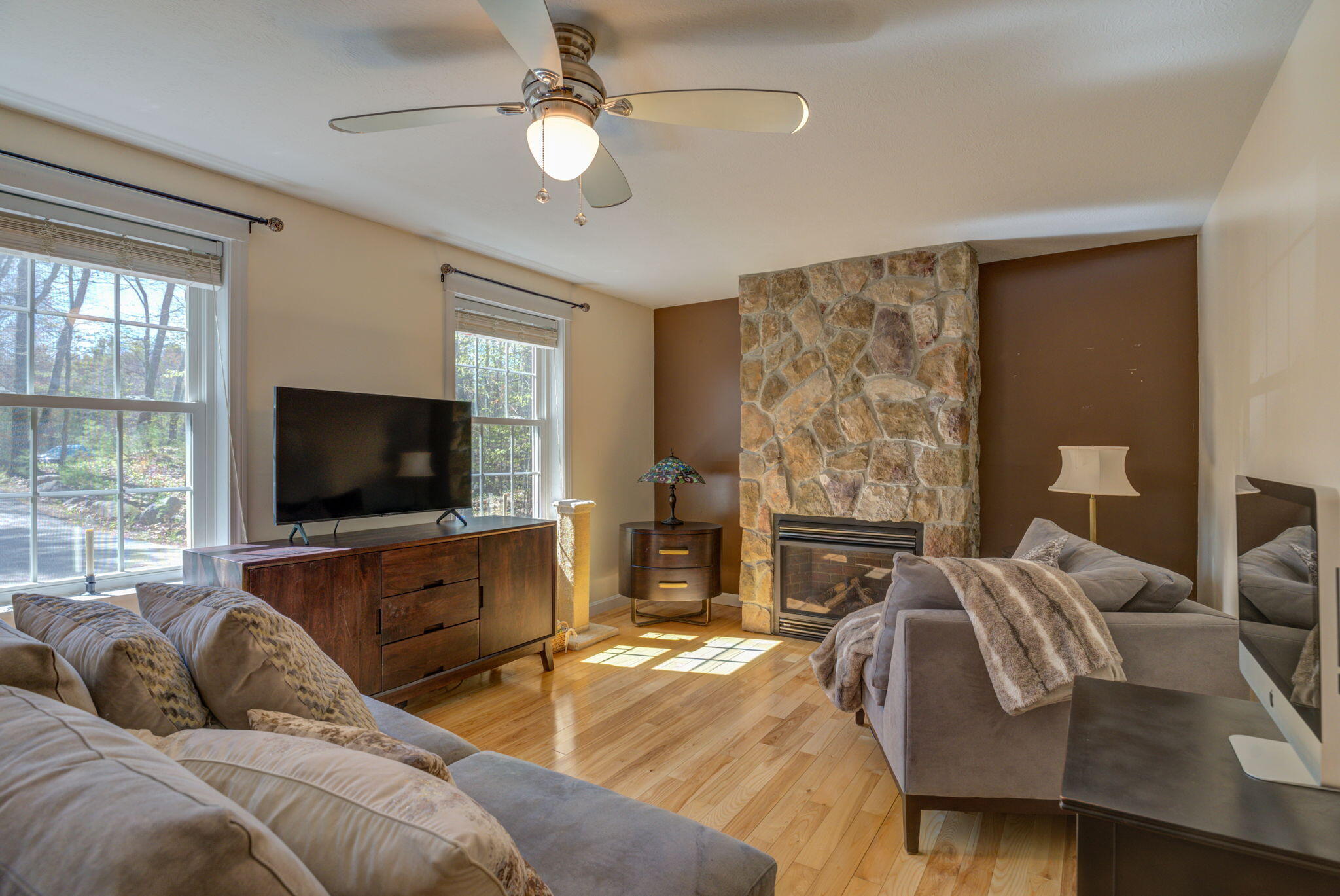 8 Josiah Currier Road York, ME 03902 - Photo 9 of 30 Living room with fireplace