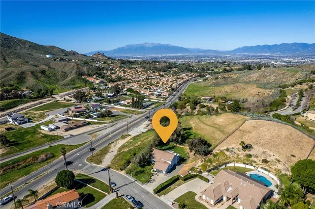 a view of city and mountain