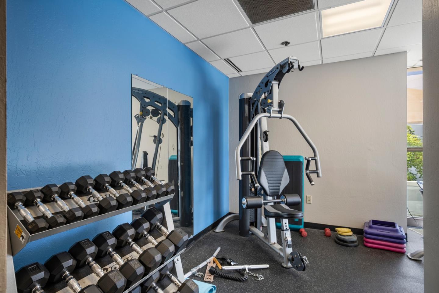 110 Park Road, Unit 103 Burlingame, CA 94010 - Photo 37 of 48 a view of a room with gym equipment