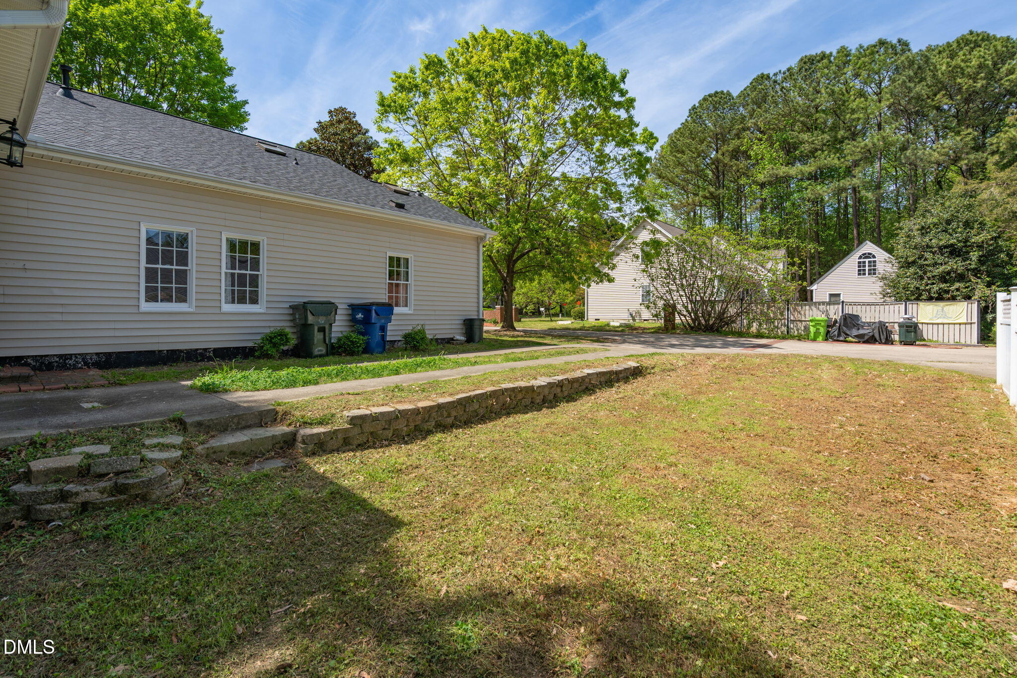 2533 Big Sky Lane Raleigh, NC 27615 - Photo 32 of 40 a view of a backyard with a garden