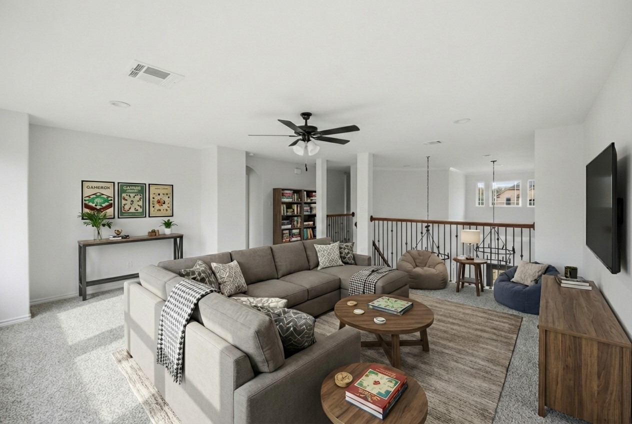 16511 Boston Post Road Cypress, TX 77429 - Photo 23 of 46 a living room with furniture and a flat screen tv