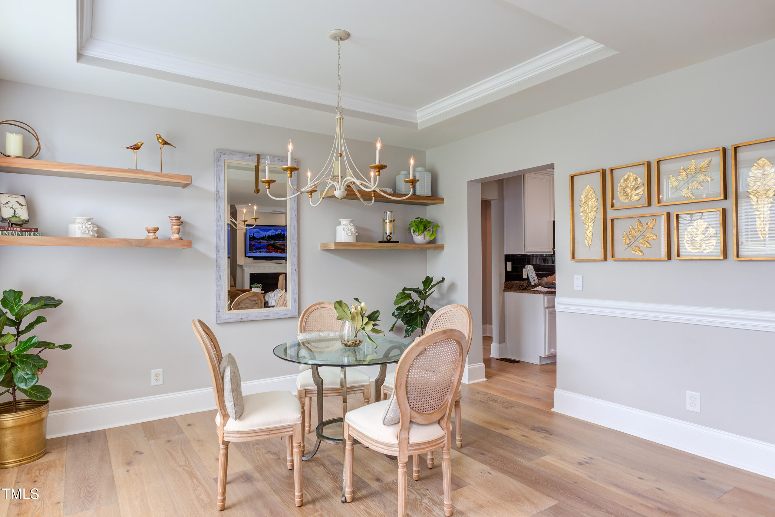 4191 Bobbitt Road Kittrell, NC 27544 - Photo 11 of 89 a view of kitchen and dining area with wooden floor