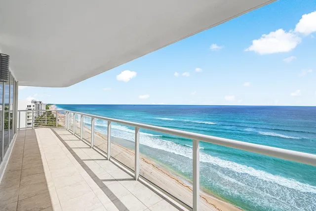 a view of balcony with city view