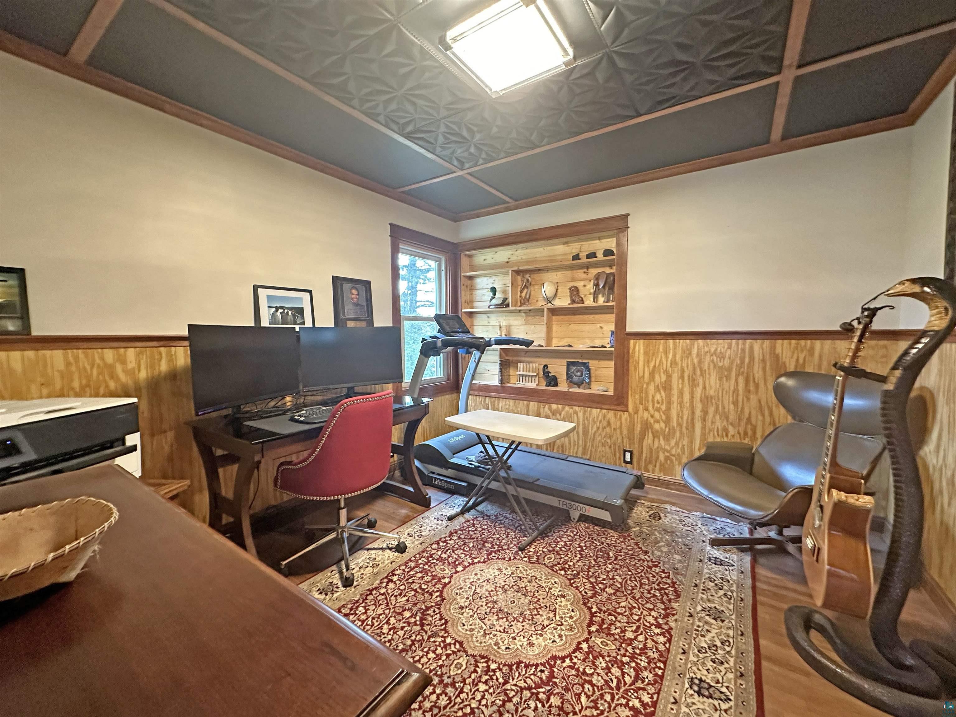 5865 Eastview Road Iron River, WI 54847 - Photo 24 of 41 Office featuring wooden walls and hardwood / wood-style floors