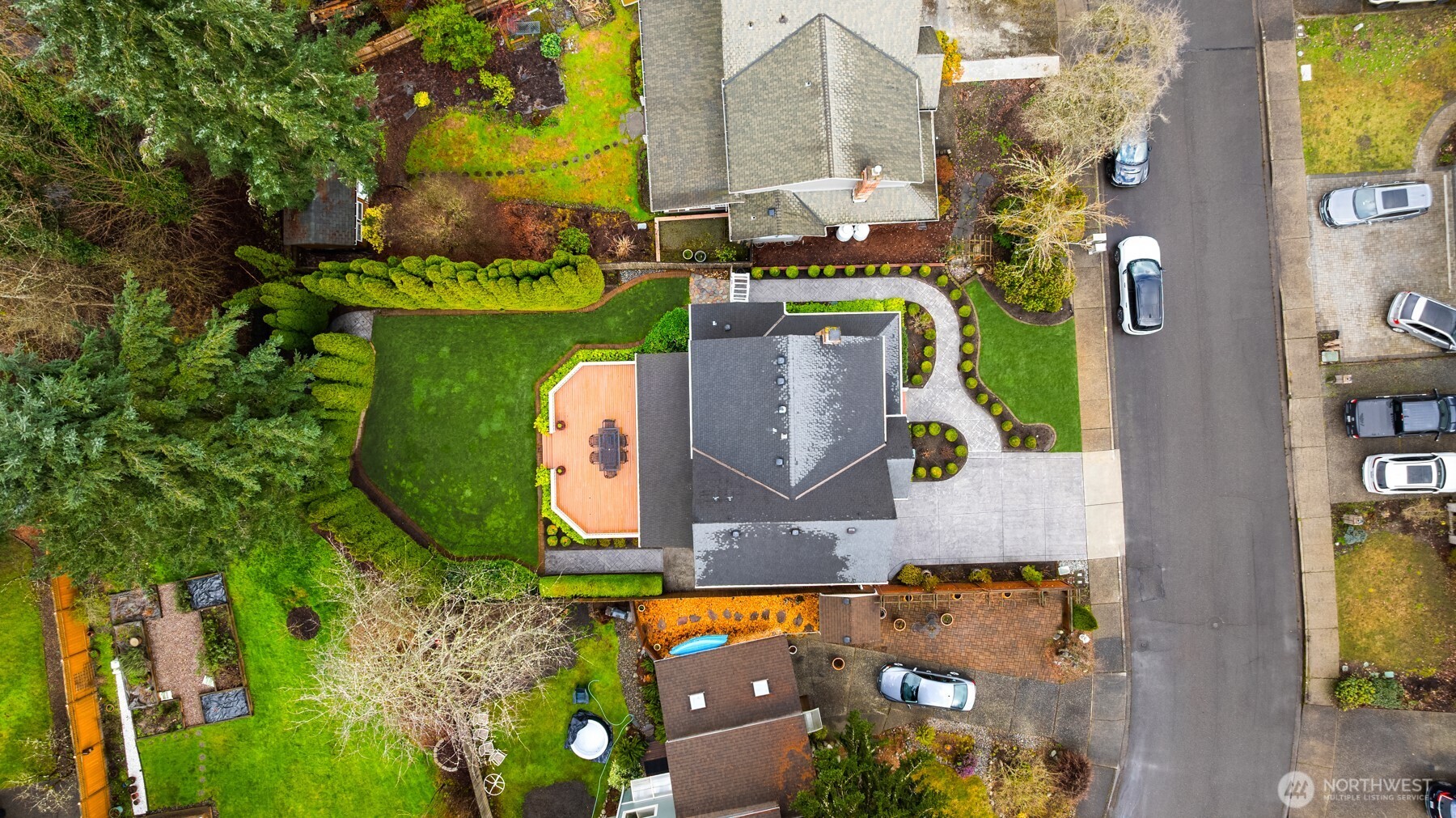 17409 113th Avenue Northeast Bothell, WA 98011 - Photo 36 of 39 aerial view of a house with outdoor space swimming pool