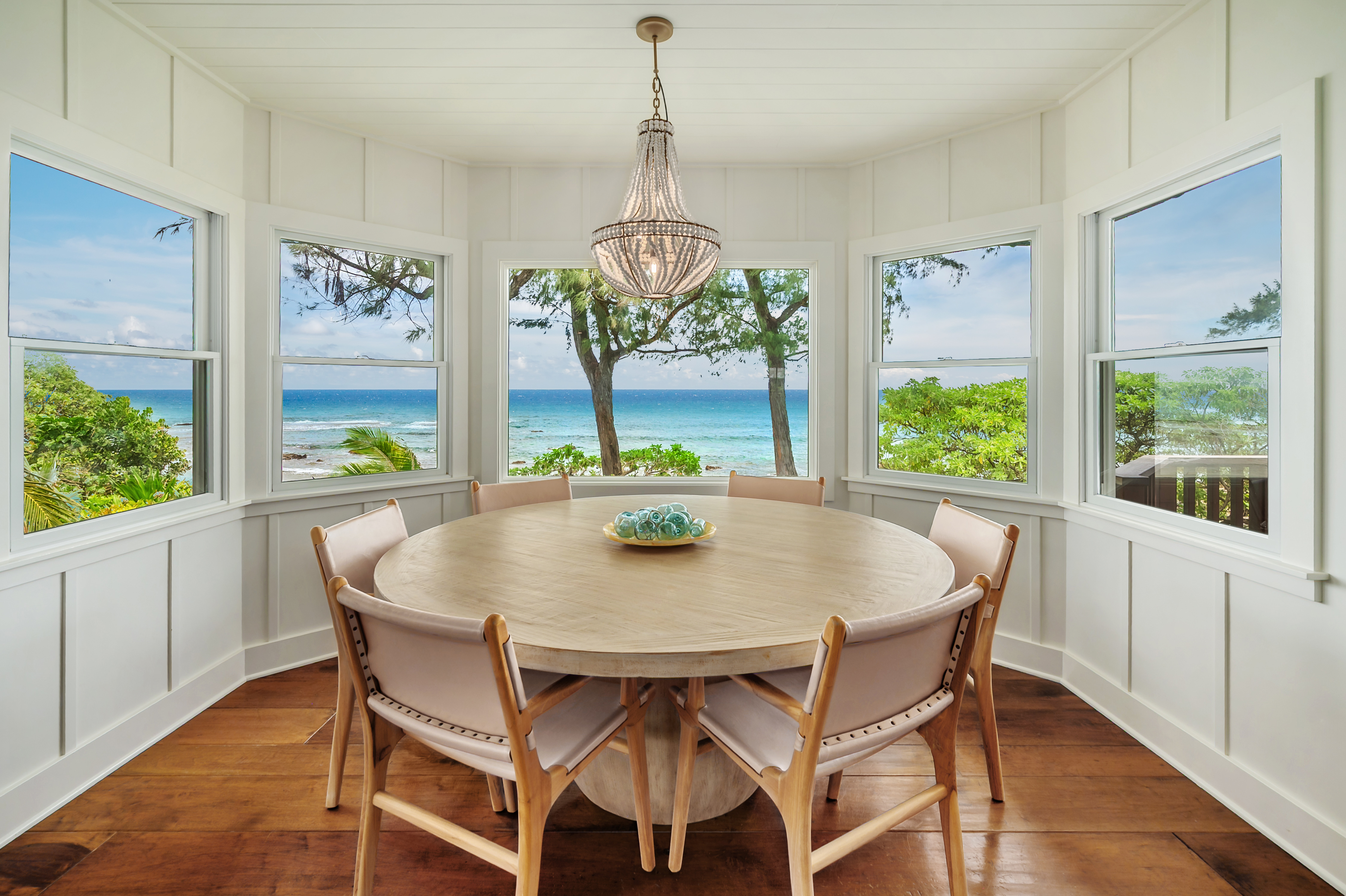 7336 Alealea Road Hanalei, HI 96714 - Photo 10 of 30 a view of a dining room with furniture window and wooden floor
